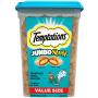 TEMPTATIONS Jumbo Stuff Crunchy and Soft Cat Treats, 14 oz. Tub