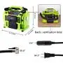 Air Compressor Tire Inflator 12V DC Portable Auto Tire Pump with Digital Display Shut Off Feature Durable and Reliable Tire Air Pump for Car Bicycle Balls Swimming Rings Toy (DC and AC Version, Green)