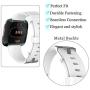 KingAcc Compatible Replacement Bands for Fitbit Versa, Soft Silicone Fitbit Versa Band, Metal Buckle Sport Wristband Strap Women Men Large Small White, Black, Peach, Gray