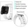 KingAcc Compatible Replacement Bands for Fitbit Versa, Soft Silicone Fitbit Versa Band, Metal Buckle Sport Wristband Strap Women Men Large Small White, Black, Peach, Gray