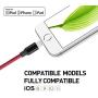 DNLM iPhone Charger, MFi Certified Lightning Charging Cable, USB Nylon Braided Syncing 5Pack 3FT 3FT 6FT 6FT 10FT Compatible iPhone 11 Pro Max/SE/Xs Max/XR/8 Plus(Red and Blue)