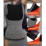 Womens Sport Hot Sweat Slimming Neoprene Shirt Vest Body Shapers for Weight Loss No Zipper Gray Sauna Tank Top Shirt