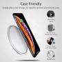[Upgraded] ESR Wireless Charger, Metal Frame Ultra-Thin Fast Charging Pad, 7.5W for iPhone SE/11/11 Pro/11 Pro Max, 10W Fast Charging for Galaxy S20/S20 Ultra/Note10, Pixel 3/4, No AC Adapter, Silver