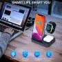 Wireless Charger, 3 in 1 Wireless Charging Station with QC 3.0 Adapter, Fast Qi Wireless Charger Stand Dock Compatible for Apple Watch AirPods Pro/2 iPhone 11 Pro/11 Pro Max/11/SE/XR/XS/X/8/8P Samsung