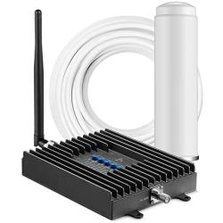 SureCall Fusion4Home Cell Phone Signal Booster for Home and Office | Verizon, AT&T, Sprint, T-Mobile 3G, 4G and LTE | Covers up to 2000 sq ft, Fusion4Home Omni/Whip (SC-PolyH-72-ORA-Kit)