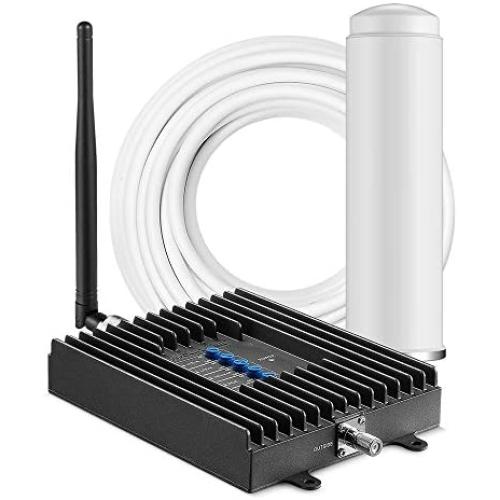 SureCall Fusion4Home Cell Phone Signal Booster for Home and Office | Verizon, AT&T, Sprint, T-Mobile 3G, 4G and LTE | Covers up to 2000 sq ft, Fusion4Home Omni/Whip (SC-PolyH-72-ORA-Kit)