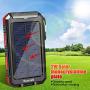 Solar Charger, SUSCELL 20000mAh Portable Solar Power Bank for Cell Phone, Dual 5V/2.1A USB Ports Output and 2 Led Flashlight, Perfect for Outdoor Trip/Emergency