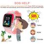 themoemoe Kids GPS Watch, Kids Smartwatch with GPS Tracker Waterproof Phone Smartwatch 1.44 SOS Touch Screen Flashlight Camera Math Game Chat (Pink)