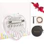 Randon Mini Kalimba, 8 Keys Finger Thumb Piano Builts-in EVA High-performance Protective Box, Special Gift for Kids, Adults and Beginners.(Love-8)