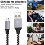Micro USB Cable,XIAE 5Pack (3/3/6/6/10FT) Nylon Braided Fast Charging Cable Aluminum Housing USB Charger Android Cable for Samsung Galaxy S7 Edge S6 S5,Android Phone,LG G4,HTC and More-Black&White