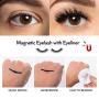 KRONA Magnetic Eyelashes With Eyeliner Kit - 2 Tubes Of Magnetic Eyeliner & 10 Pairs Of Reusable Falsies With 6 Different Colors and Tweezer - Natural Long Full - No Glue Needed