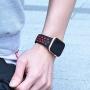 EXCHAR Sport Band Compatible with Apple Watch Band 40mm Series 5/4 Breathable Soft Silicone Replacement Wristband Women and Men for iWatch 38mm Series 3/2/1 Nike+ All Various Styles S/M Black-Red