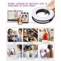 ELEGIANT Selfie Ring Light, Clip-on Selfie Light with 40 LED & 4 Light Modes Rechargeable Portable Circle Light for Phone Laptop iPad YouTube Vlogging TikTok Photography Video Makeup (Black)