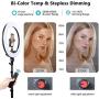 Ring Light 18 inch 55W Dimmable LED Ringlight with Tripod Stand and Phone Holder, Remote Control Bi-Color 3000K-6500K Circle Lighting for Vlog, Makeup, YouTube, Camera, Photo, Video, Selfie, Beauty
