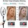 Ring Light 18 inch 55W Dimmable LED Ringlight with Tripod Stand and Phone Holder, Remote Control Bi-Color 3000K-6500K Circle Lighting for Vlog, Makeup, YouTube, Camera, Photo, Video, Selfie, Beauty