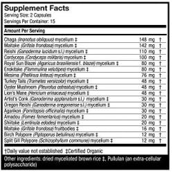 Host Defense, MyCommunity Capsules, Advanced Immune Support, Mushroom Supplement with Lion’s Mane, Reishi, Vegan, Organic, 30 Capsules (15 Servings)