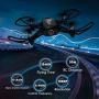 Rolytoy Drone with Camera Live Video and Return Home Function for Adults Kids Quadcopter Foldable Mini Drones with 1080p 4K Camera Easy Selfie Long Flight Time RC Flying Drones for Beginners (Black)