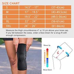 CAMBIVO 2 Pack Knee Brace, Knee Compression Sleeve Support for Men and Women, Running, Hiking, Arthritis, ACL, Meniscus Tear, Sports…