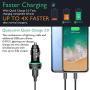 CAM2 Car Charger USB 45W 2-Port Compact Type C Car Charger with 27W PowerDelivery PD 2 and 18W Quick Charge 3.0 with LED for iPad Pro, iPhone XS/Max/XR/X/8/7, Pixel 3/2/XL, Galaxy S6/Edge and More