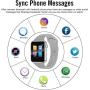 Smart Watch Compatible iOS iPhone Android Samsung，WJPILIS Bluetooth Smart Watch Touchscreen Fitness Activity Tracker with Camera Sleep Monitor Step Counter SIM SD Card Slot for Men Women (Ice Blue)