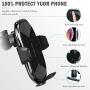 Wireless Charger Car Touch Sensing Automatic Retractable Clip Fast Charging Compatible for iPhone Xs Max/XR/X/8/8Plus Samsung S9/S8/Note 8