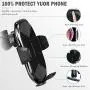 Wireless Charger Car Touch Sensing Automatic Retractable Clip Fast Charging Compatible for iPhone Xs Max/XR/X/8/8Plus Samsung S9/S8/Note 8