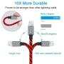 iPhone Charger Cable, [MFi Certified] iCrius 6ft Led Light Up Visible Flowing Lightning Cable Fast Charging Syncing Cord Compatible with iPhone 11 Pro Max XS XR X 8 7 Plus 6S 6 SE 5S and More(Red)