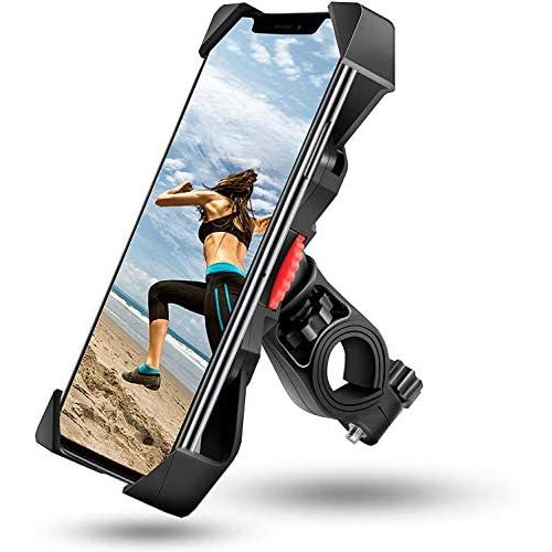 visnfa Bike Phone Mount Anti Shake and Stable Cradle Clamp with 360° Rotation Bicycle Phone Mount/Bike Accessories/Bike Phone Holder for iPhone Android GPS Other Devices Between 3.5 to 6.5 inches