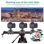 Neewer Camera Slider Video Track Dolly Rail Stabilizer: 31-inch/80cm, Flywheel Counterweight with Light Carbon Fiber Rails, Adjustable Legs, Carry Bag, DSLR Camera Camcorder Track for Filming