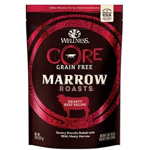 Wellness Core Marrow Roasts Natural Grain Free Dog Treats, 8-Ounce Bag