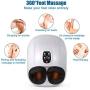 QUINEAR Shiatsu Foot Massager with Heat Compression and Deep Kneading Massage for Circulation and Pain Relief - 6 Massage Intensities 2 Kneading Speeds 2 Heating Levels (White)