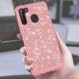 Cbus Wireless Sparkling Glitter Bling Phone Case Compatible with Samsung Galaxy A21 (Pink Rose Gold)