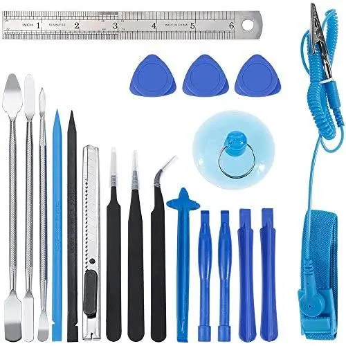 Zacro 21 in 1 Opening Pry Tool Kit with Spudgers and Anti-Static Wrist Strap,Professional Repair Tool Kits for Mobile Phone Zacro 21 in 1 Opening Pry Tool Kit with Spudgers and Anti-Static Wrist Strap,Professional Repair Tool Kits for Mobile Phone