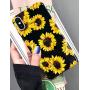 J.west iPhone Xs Max Case Vintage Flower Floral, Cute Yellow Sunflowers Black Soft Cover for Girls/Women Sturdy Flexible Slim fit Fashion Design Pattern Drop Protective Case for iPhone Xs Max