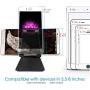 Emoly Adjustable Cell Phone Stand, 2020 Aluminum Desktop Cellphone Stand with Anti-Slip Base and Convenient Charging Port, Fits All Smart Phones (Black)