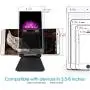 Emoly Adjustable Cell Phone Stand, 2020 Aluminum Desktop Cellphone Stand with Anti-Slip Base and Convenient Charging Port, Fits All Smart Phones (Black)