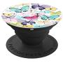 Cute Butterflies White Pink Yellow Teal Purple Black Design PopSockets Grip and Stand for Phones and Tablets