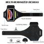 Running Armband with Airpods Bag Cell Phone Armband for iPhone 11/11 Pro/XR/XS/8/7, Water Resistant Sports Phone Holder Case with Touchscreen & Zipper Slot Car Key Holder for 6.5 inches Phone (Black)