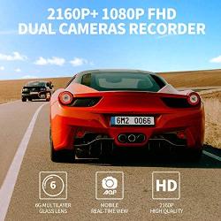 Dual Dash Cam, AQP Full HD 1080P Car Camera Front and Rear for Cars, Dashboard Camera Recorder with GPS & WiFi, Sony Sensor, 170°/ 150°Wide Angle, 3 inch IPS Screen, G-Sensor, WDR, Cycle Recording