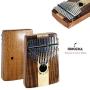MOOZICA 17 Key Kalimba, Solid Koa Wood Thumb Piano Marimba Musical Gift With Protective Case and Learning Instruction (KK17SD)