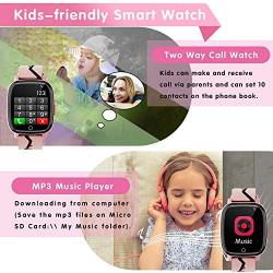 Kids Smart Watch for Boys Girls – Kids Smartwatch with Call 7 Games Music Player Camera SOS Alarm Clock Calculator 12/24 hr Touch Screen Children Smart Watch for Kids Age 4-12 Birthday Gifts