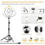 10.2 Selfie Ring Light with Tripod Stand & Phone Holder - Upgraded Dimmable Camera Ring Light with Mirror for TikTok/YouTube/Live Stream/Makeup/Photography Compatible with iPhone Android
