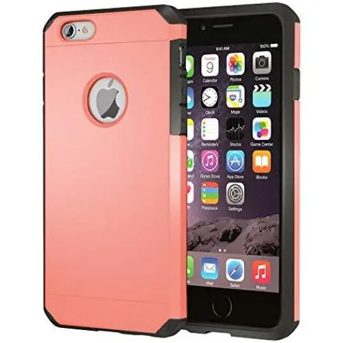 iPhone 6 / 6s Case, ImpactStrong Heavy Duty Dual Layer Protection Cover Heavy Duty Case for iPhone 6 / 6s (Coral) iPhone 6 / 6s Case, ImpactStrong Heavy Duty Dual Layer Protection Cover Heavy Duty Case for iPhone 6 / 6s (Coral)