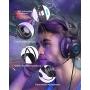 [New Version] EasySMX Xbox One Headset with Automatic Cycling RGB LED Lights, PS4 Headset with Noise Cancelling Mic, Gaming Headphones for PC, Laptop, Mac, PS3, Switch, PS4 Headphones