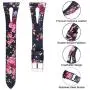 Sankel Leather Strap Compatible for Samsung Galaxy Watch 3 41mm/Active 2 Bands,Women 20mm Slim Leather Wristband Replacement for Galaxy Watch Active 40mm/Galaxy Watch 42mm/Gear Sport(Black/Floral) Sankel Leather Strap Compatible for Samsung Galaxy Watch 3 41mm/Active 2 Bands,Women 20mm Slim Leather Wristband Replacement for Galaxy Watch Active 40mm/Galaxy Watch 42mm/Gear Sport(Black/Floral)