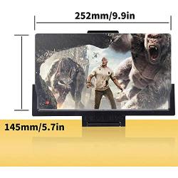 Cell Phone Screen Magnifier, 2 Pcs 12 inch Foldable Screen Amplifiers for Smart Phone, Enlarge Screens Stand Holder for Watching Movie, Video, Reading, and Playing Games (Pack of 2, Black & White)