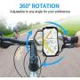 Bike Phone Mount, 360° Detachable Rotatable Bicycle & Motorcycle Cell Phone Holder Adjustable Handlebar Cradle fit iPhone 11 Pro Max/X/XS MAX/XR/8/8 Plus, Samsung 4.0"~6.5" by WESTRICHE (Black)