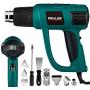 Heat Gun Variable Temperature, PRULDE N2030 Hot Air Gun with LCD Digital Display, 120°F-1200°F Temperature & Air Flow Adjustable and 6 Nozzles Attachments