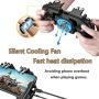 [The Latest Version] Mobile Game Controller 4 Trigger with 4000mAh Power Bank Cooling Fan for PUBG/Call of Duty/Fotnite [6 Finger Operation] L1R1 L2R2 Gamepad Trigger for 4.7-6.5" iOS Android Phone