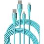 iPhone Charger 6ft 2 Pack, Xcentz Apple MFi Certified Lightning Cable Nylon Braided High-Speed Data Sync Cord with Metal Connector for iPhone 11/11 Pro/Pro max/X/XS/XR/XS Max, iPad Mini/Air, Blue